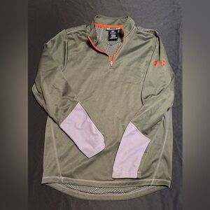 Men's UNDER ARMOUR 1/4 ZIP SURVIVOR INFRARED COLDGEAR PULLOVER size small